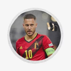 Eden Hazard Best Belgium Captain Round Beach Towel