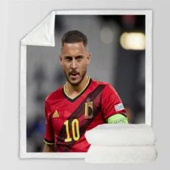 Eden Hazard Best Belgium Captain Sherpa Fleece Blanket