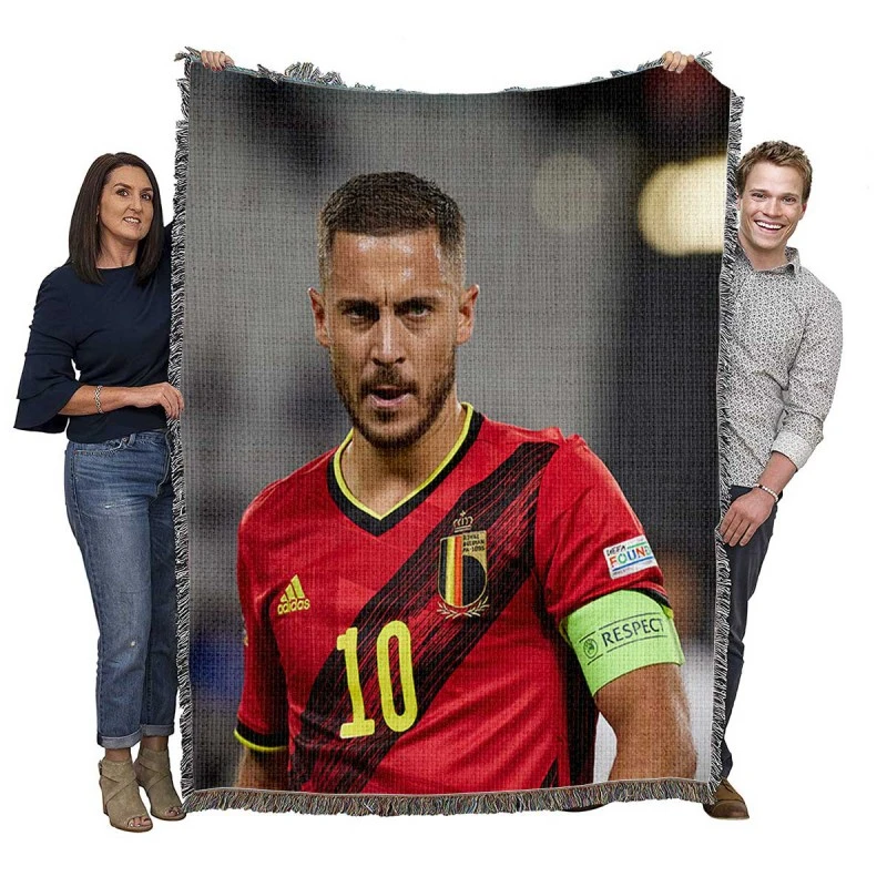 Eden Hazard Best Belgium Captain Woven Blanket