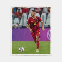 Eden Hazard Classic Soccer Player Sherpa Fleece Blanket 1