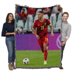 Eden Hazard Classic Soccer Player Woven Blanket