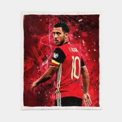 Eden Hazard Excellent Football Player Sherpa Fleece Blanket 1