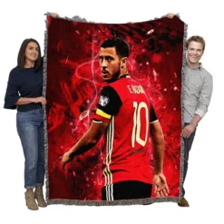 Eden Hazard Excellent Football Player Woven Blanket