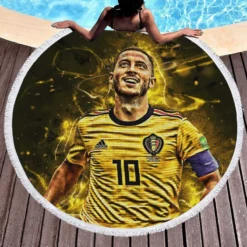 Eden Hazard FIFA World Cup Player Round Beach Towel 1