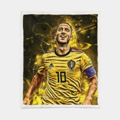 Eden Hazard FIFA World Cup Player Sherpa Fleece Blanket 1