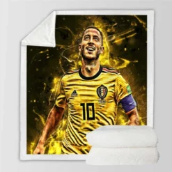 Eden Hazard FIFA World Cup Player Sherpa Fleece Blanket