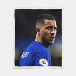 Eden Hazard Premier League Soccer Player Sherpa Fleece Blanket 1