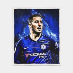 Eden Hazard Sensational Football Sherpa Fleece Blanket 1