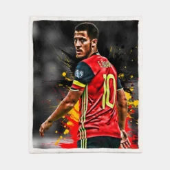 Eden Hazard Top Ranked Football Player Sherpa Fleece Blanket 1