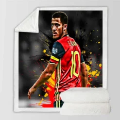 Eden Hazard Top Ranked Football Player Sherpa Fleece Blanket