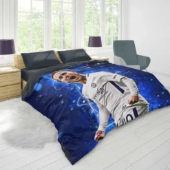 Eden Hazard in Chelsea White Jersey Duvet Cover 1