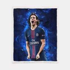 Edinson Cavani Excellent PSG Football Player Sherpa Fleece Blanket 1