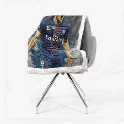 Edinson Cavani Exciting PSG Football Player Sherpa Fleece Blanket 2