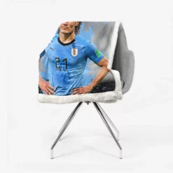 Edinson Cavani Populer Uruguayan Football Player Sherpa Fleece Blanket 2