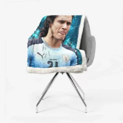 Edinson Cavani Top Ranked Uruguayan Football Player Sherpa Fleece Blanket 2