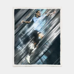 Edinson Cavani Uruguayan Professional Football Player Sherpa Fleece Blanket 1