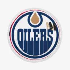 Edmonton Oilers Professional NHL Hockey Team Round Beach Towel