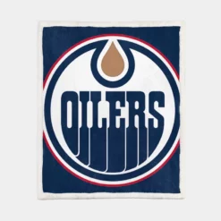 Edmonton Oilers Professional NHL Hockey Team Sherpa Fleece Blanket 1