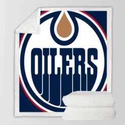 Edmonton Oilers Professional NHL Hockey Team Sherpa Fleece Blanket