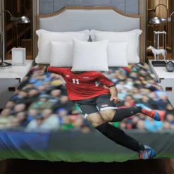 Egyptian Football Player Mohamed Salah Duvet Cover