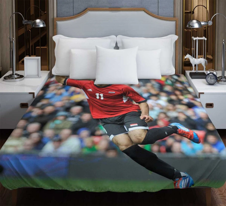 Egyptian Football Player Mohamed Salah Duvet Cover