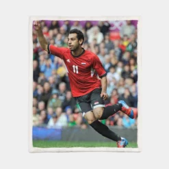 Egyptian Football Player Mohamed Salah Sherpa Fleece Blanket 1