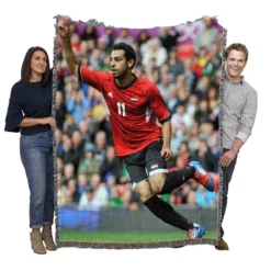 Egyptian Football Player Mohamed Salah Woven Blanket