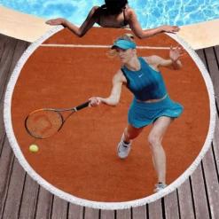 Elina Svitolina Exellelant Tennis Player Round Beach Towel 1