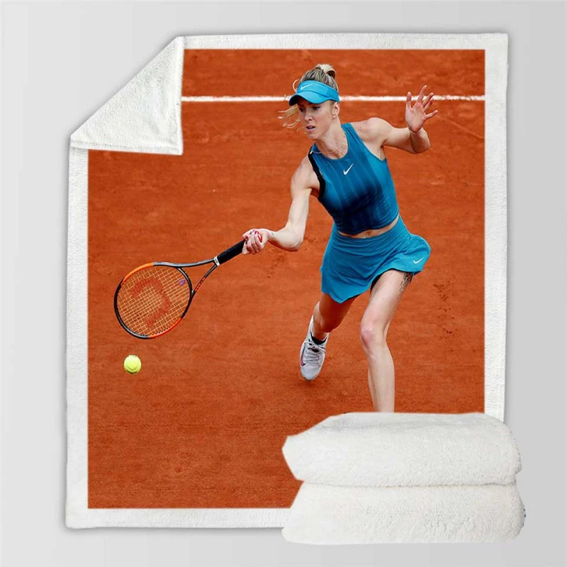 Elina Svitolina Exellelant Tennis Player Sherpa Fleece Blanket