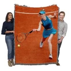 Elina Svitolina Exellelant Tennis Player Woven Blanket