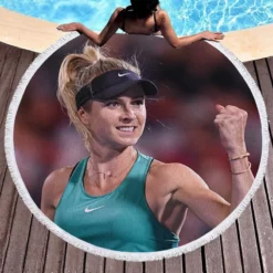 Elina Svitolina Popular Ukrainian Tennis Player Round Beach Towel 1