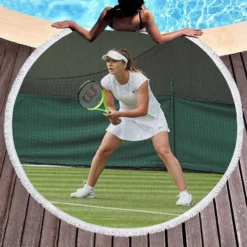 Elina Svitolina Professional Tennis Player Round Beach Towel 1