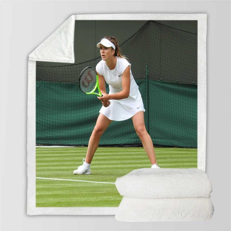 Elina Svitolina Professional Tennis Player Sherpa Fleece Blanket