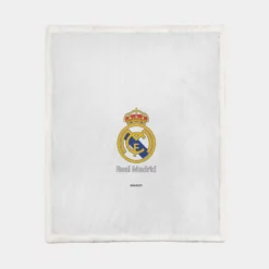 Encouraging Club Real Madrid Logo Sherpa Fleece Blanket 1