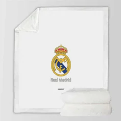 Encouraging Club Real Madrid Logo Sherpa Fleece Blanket