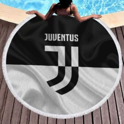 Encouraging Football Club Juventus Logo Round Beach Towel 1