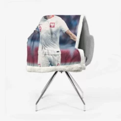 Encouraging Football Player Robert Lewandowski Sherpa Fleece Blanket 2