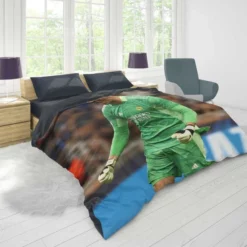 Encouraging Football Thibaut Courtois Duvet Cover 1