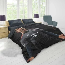 Enduring Football Player Lewandowski Duvet Cover 1