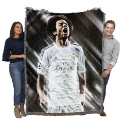 Enduring Football Player Marcelo Vieira Woven Blanket