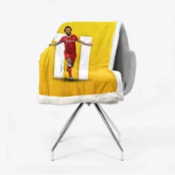 Enduring Liverpool Football Player Mohamed Salah Sherpa Fleece Blanket 2