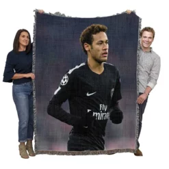 Enduring PSG Football Player Neymar Woven Blanket