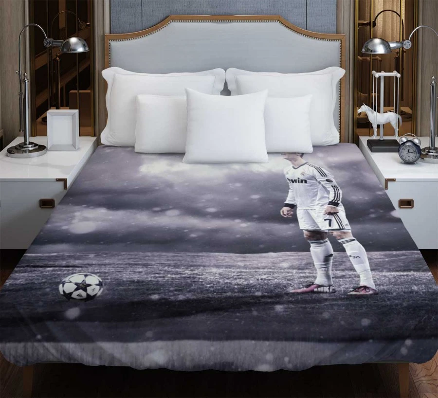 Enduring Real Madrid Cristiano Ronaldo Football Player Duvet Cover