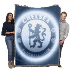 Energetic Chelsea Football Club Woven Blanket