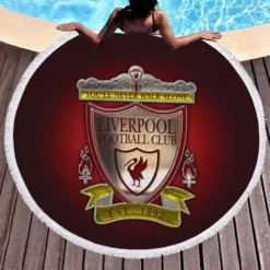 Energetic English Football Club Liverpool FC Round Beach Towel 1