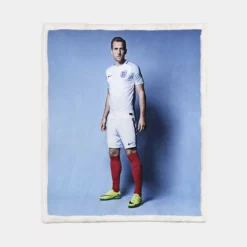 Energetic English Player Harry Kane Sherpa Fleece Blanket 1