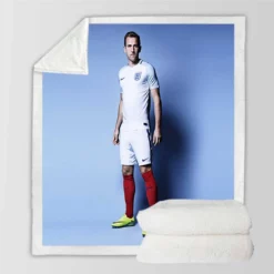 Energetic English Player Harry Kane Sherpa Fleece Blanket