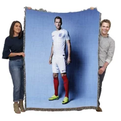 Energetic English Player Harry Kane Woven Blanket