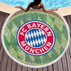 Energetic Football Club FC Bayern Munich Round Beach Towel 1