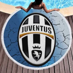 Energetic Football Club Juventus FC Round Beach Towel 1